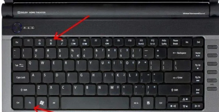 Включаем Bluetooth специальными кнопками ноутбука или сочетанием клавиш «Fn+F3» или, используя другую клавишу из «F1-F12»
