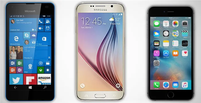 Выбор мобильной ОС для смартфона: iOS, Android или Windows. 