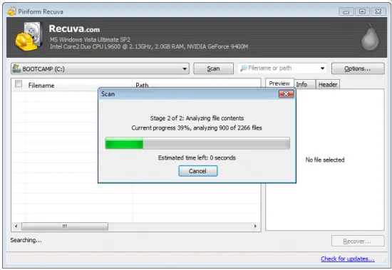 Recuva - одна из программ для восстановления удаленных файлов