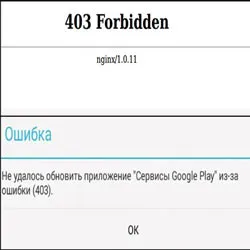 Устранение ошибки 403 Forbidden в браузере и Google Play