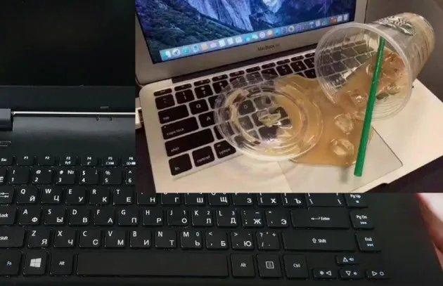 залитие клавиатуры