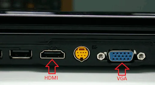 Разъемы HDMI и VGA на ноутбуке