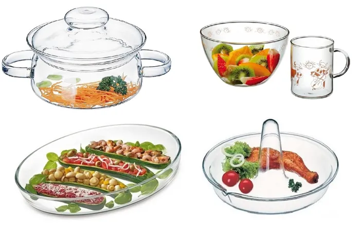 Разнообразная стеклянная посуда для СВЧ