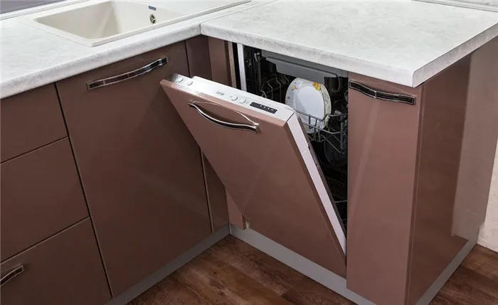 Как встроить посудомоечную машину в готовую кухню: варианты + порядок выполнения работ