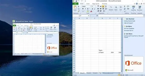 Как открыть файлы Excel в разных окнах