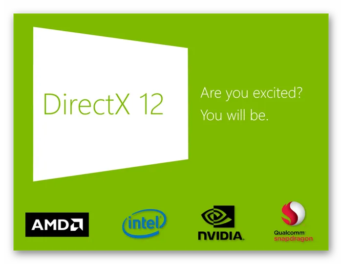 Простая картинка с надписью DirectX 12