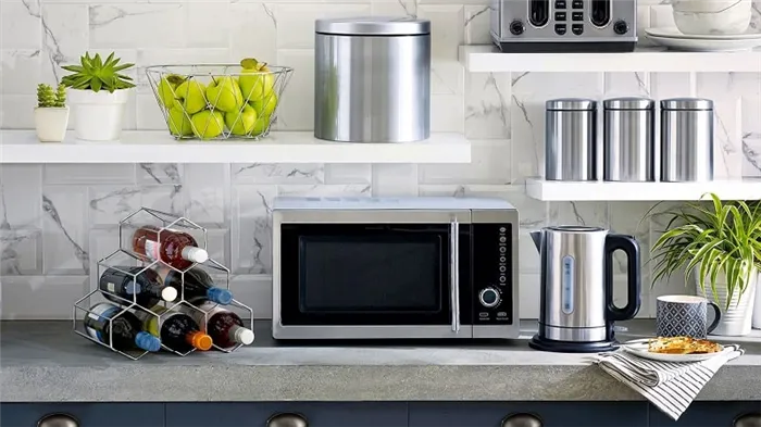 Куда лучше поставить микроволновую печь на кухне - варианты размещения