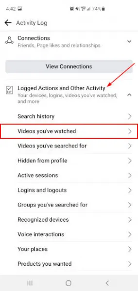 Как очистить историю просмотренных видео на Facebook