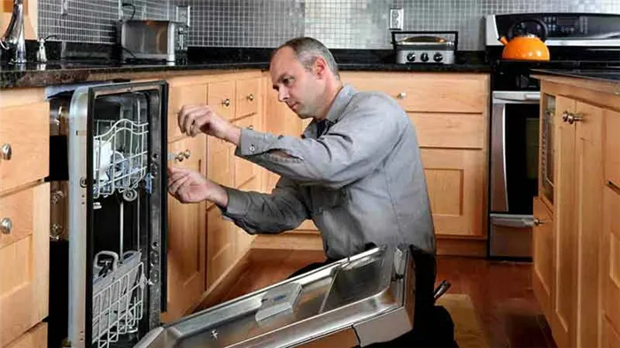 Как вытащить посудомоечную машину из встроенной кухни