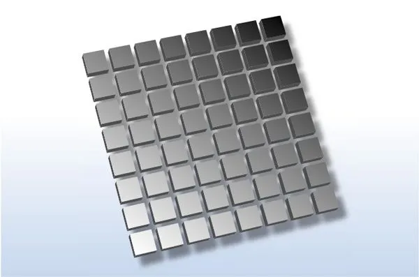 Фото матрицы, где каждый элемент является отдельным пикселем фотографии(формат RAW)