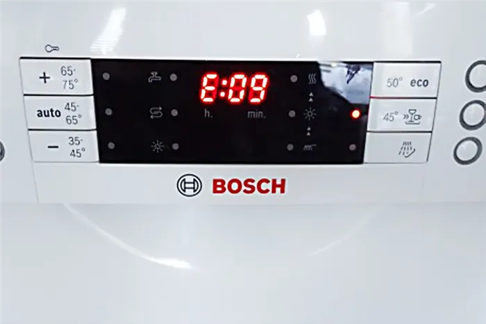 Ошибки посудомоечных машин Bosch, Siemens