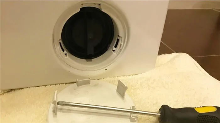 Чистка сливного фильтра стиральной машины